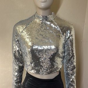 Sequin Disco Ball Long Sleeved Top